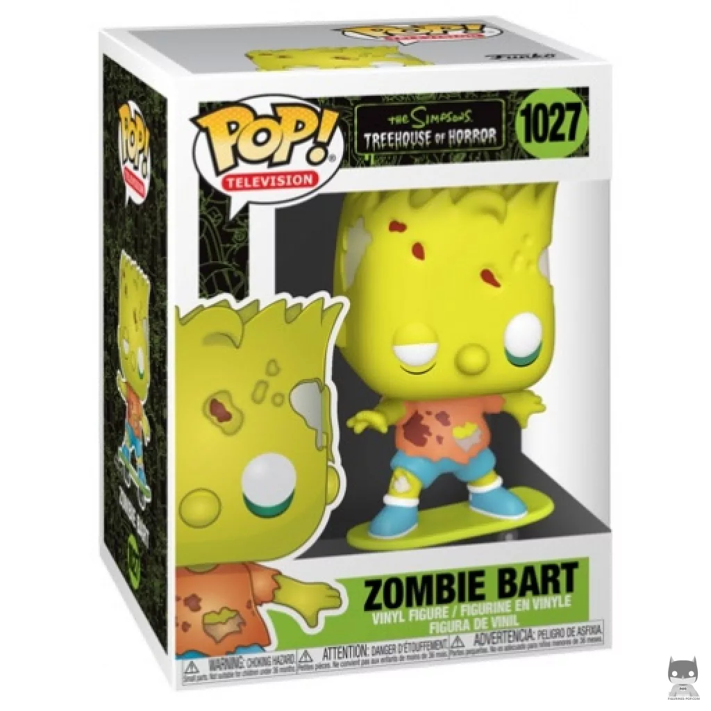 Figurine Funko POP Bart en Zombie avec boîte