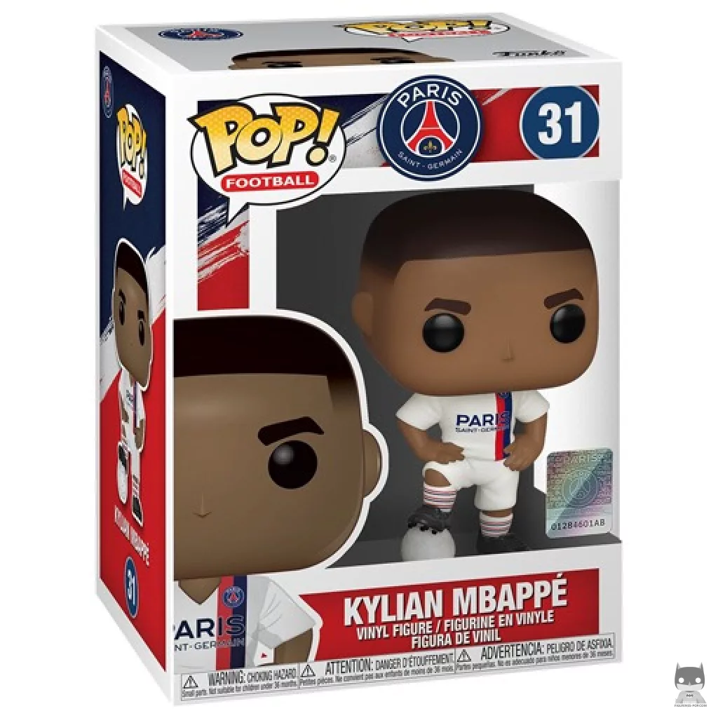Figurine Funko POP Kylian Mbappé (Paris Saint-Germain) (White) avec boîte
