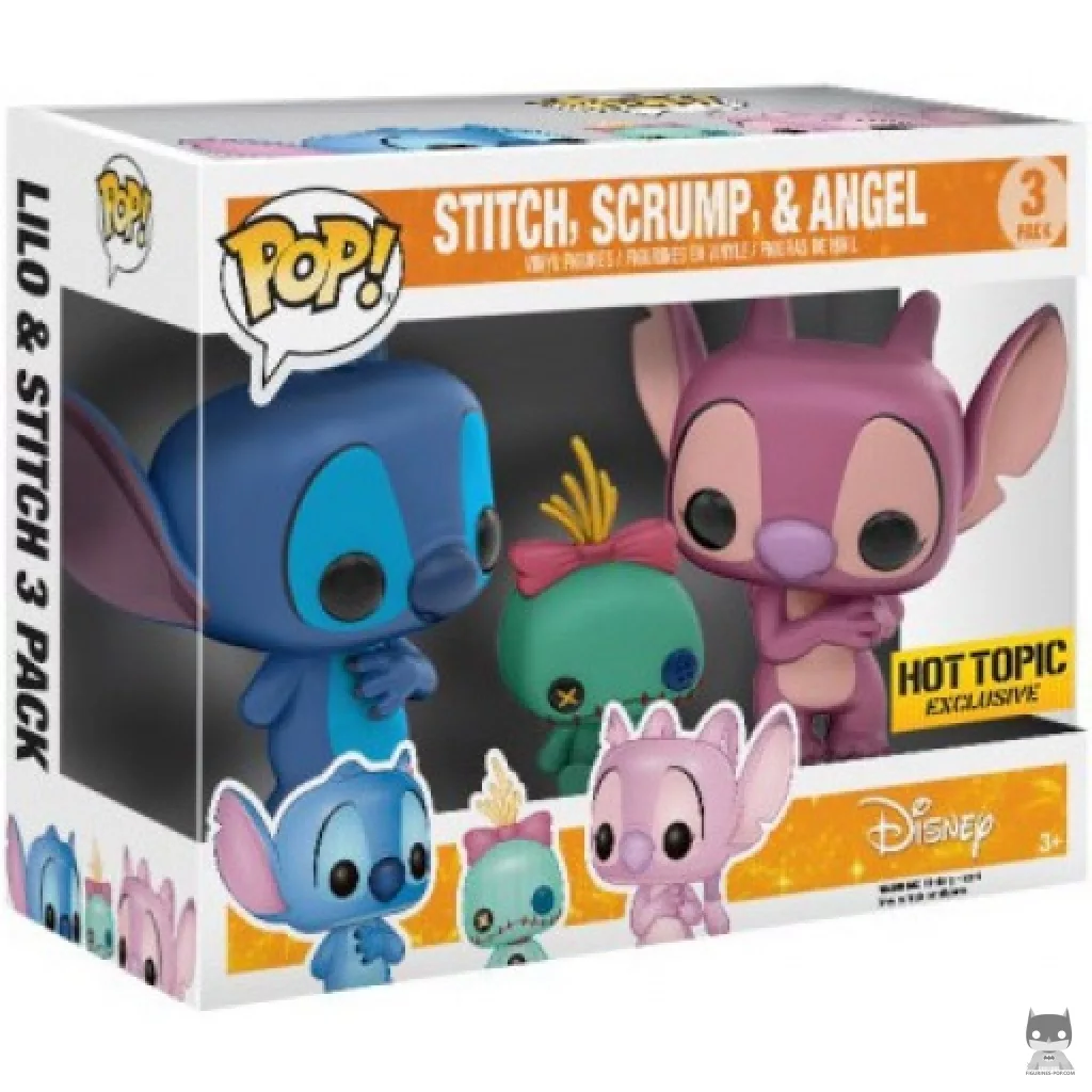 Figurine Funko POP Stitch, Scrump & Angel avec boîte