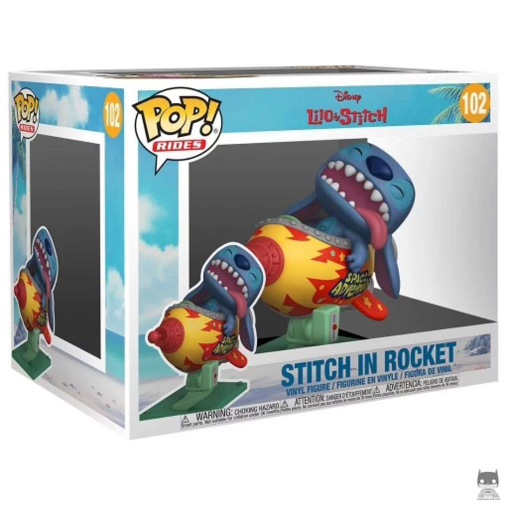 Figurine Funko POP Stitch sur une Fusée avec boîte