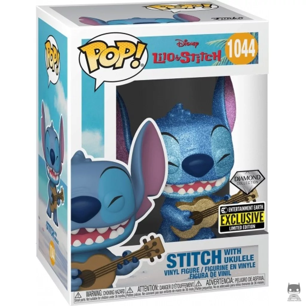 Figurine Funko POP Stitch avec Ukelele (Diamond Glitter) avec boîte