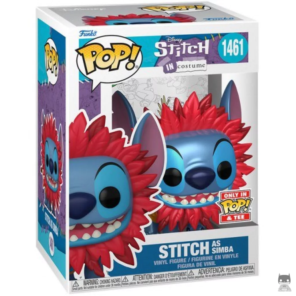 Figurine Funko POP Stitch en Simba (Metallic) avec boîte