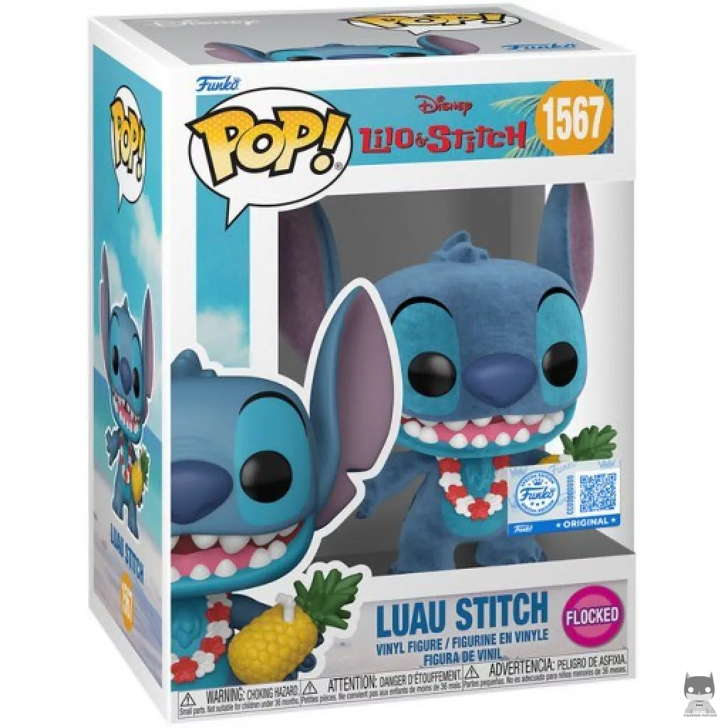 Figurine Funko POP Luau Stitch (Flocked) avec boîte