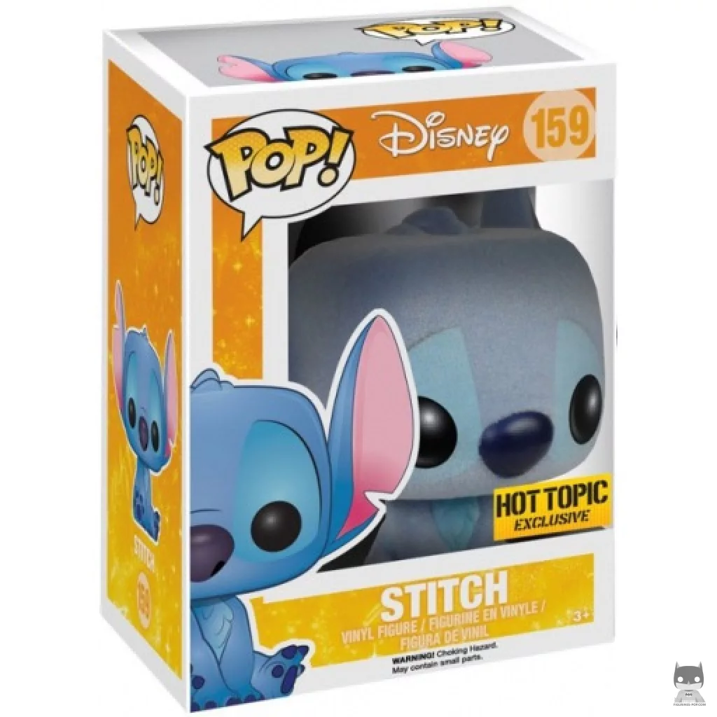 Figurine Funko POP Stitch assis (Flocked) avec boîte