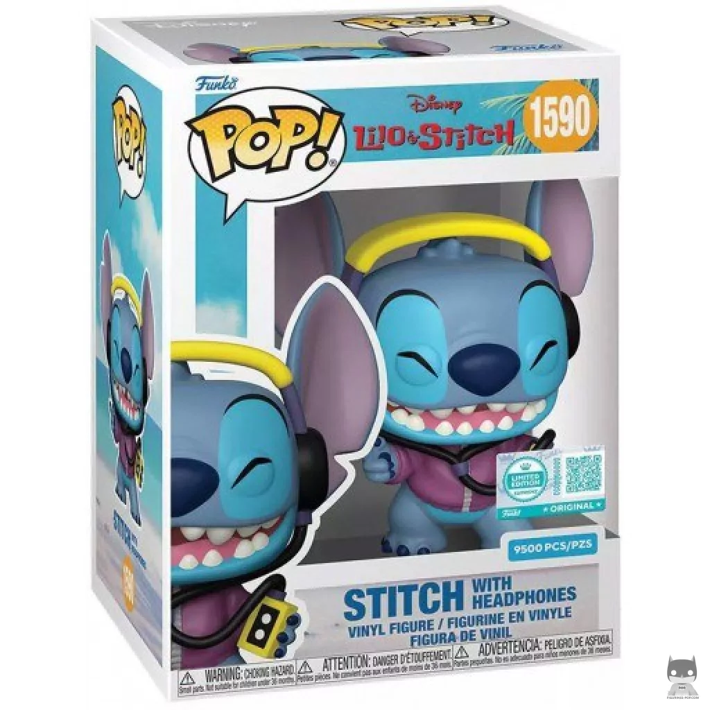 Figurine Funko POP Stitch avec Casque de Musique avec boîte
