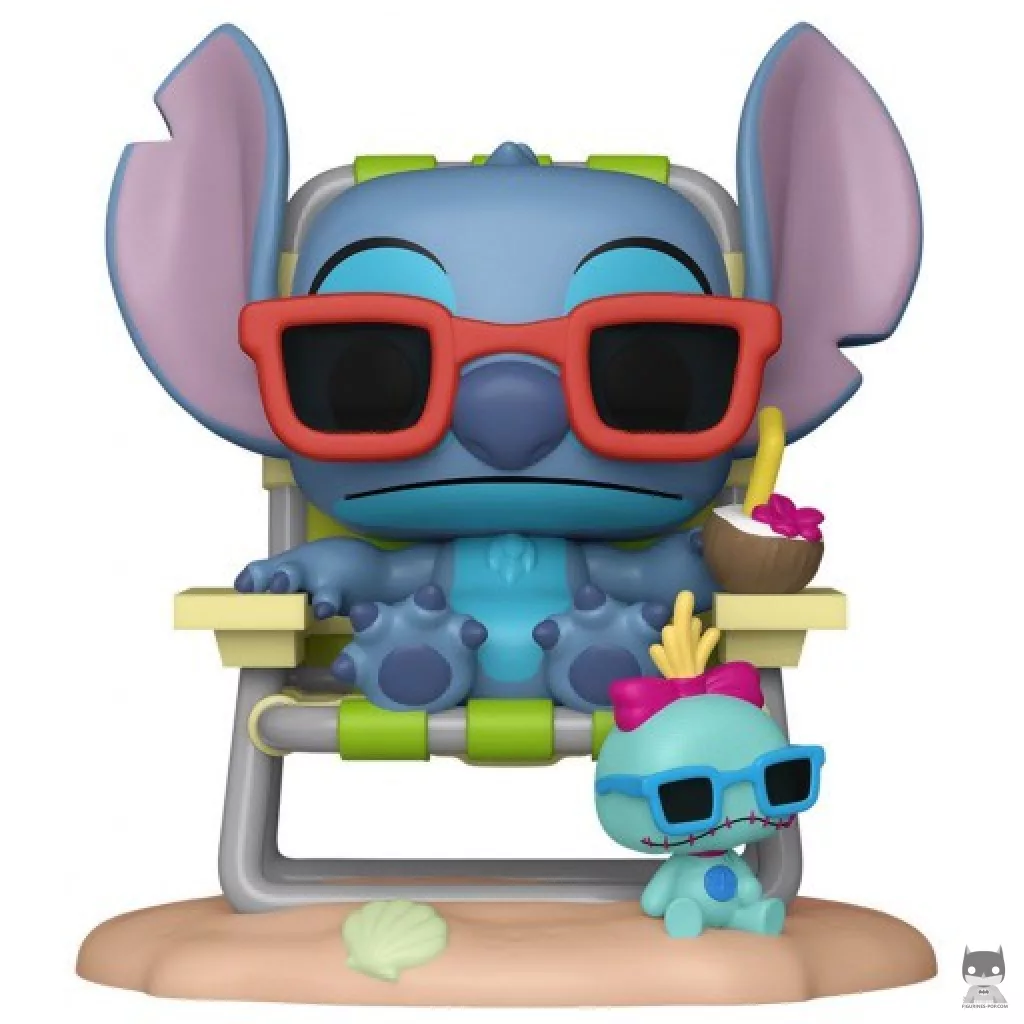 Figurine Funko POP Stitch sur une Chaise Longue (Lilo and Stitch)