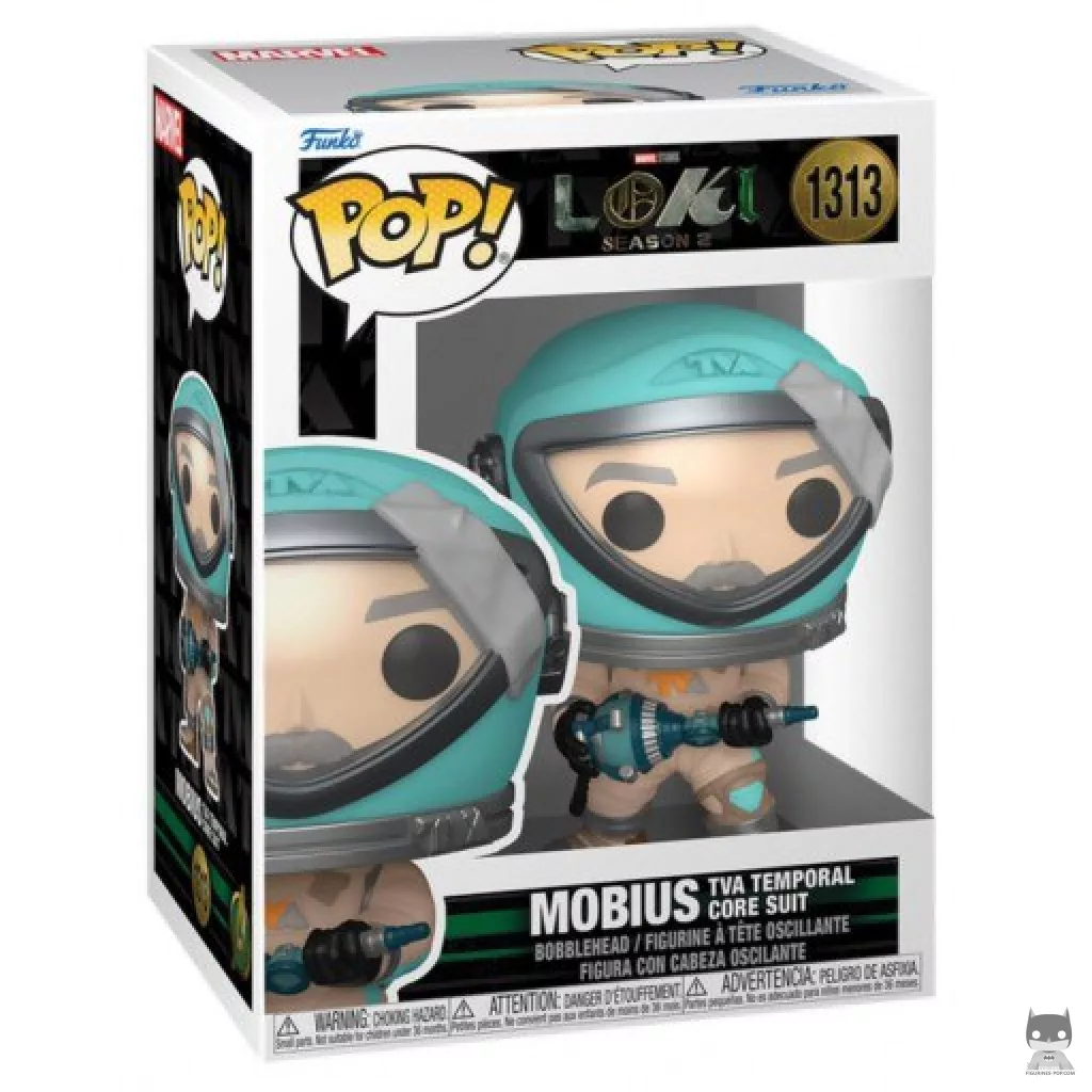 Figurine Funko POP Mobius en Combinaison de Base Temporelle TVA avec boîte