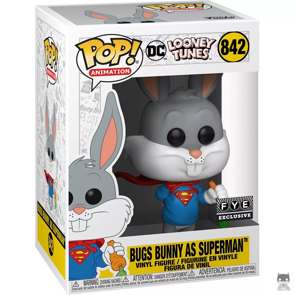 Figurine Funko POP Bugs Bunny en Superman avec boîte