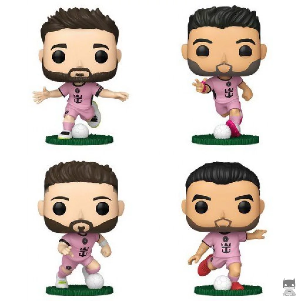 Figurine Funko POP Lionel Messi, Luis Suárez, Jordi Alba & Sergio Busquets (Major League Soccer (USA Football League)) (Major League Soccer (Championnat Nord Américain Football))