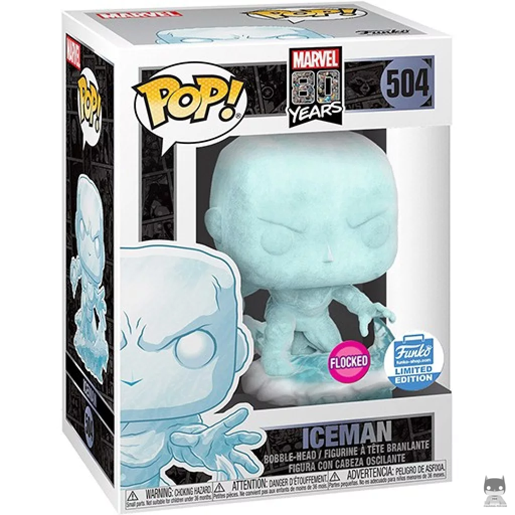 Figurine Funko POP Iceman (Flocked) avec boîte