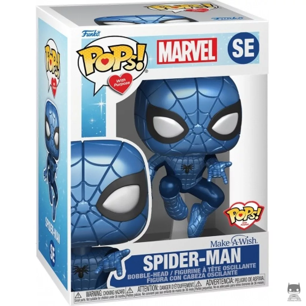 Figurine Funko POP Spider-Man (Metallic) avec boîte