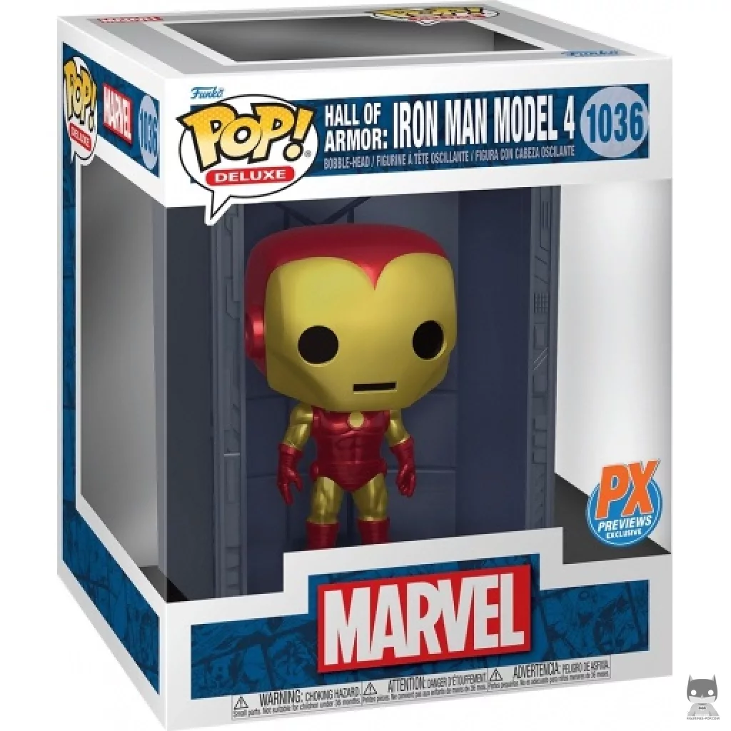 Figurine Funko POP Hall of Armor : Iron Man Model 4 (Metallic) avec boîte