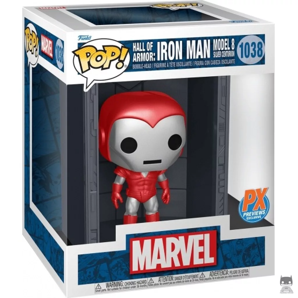 Figurine Funko POP Hall of Armor : Iron Man Model 8 Silver Centurion (Metallic) avec boîte