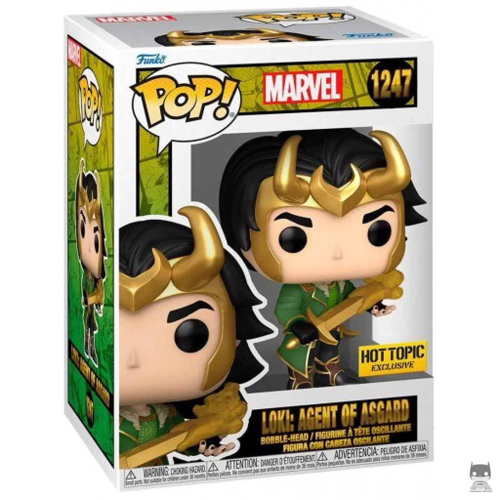 Figurine Funko POP Loki Agent d'Asgard avec boîte