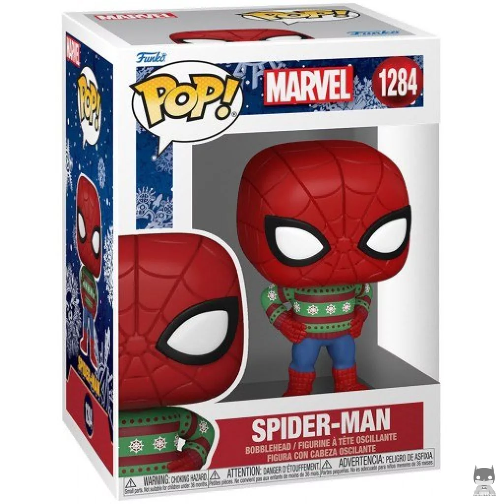 Figurine Funko POP Spider-Man (Noël) avec boîte