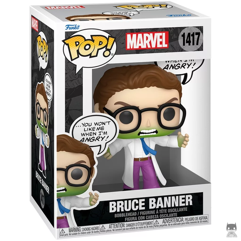 Figurine Funko POP Bruce Banner (Ne me mettez pas en colère) avec boîte