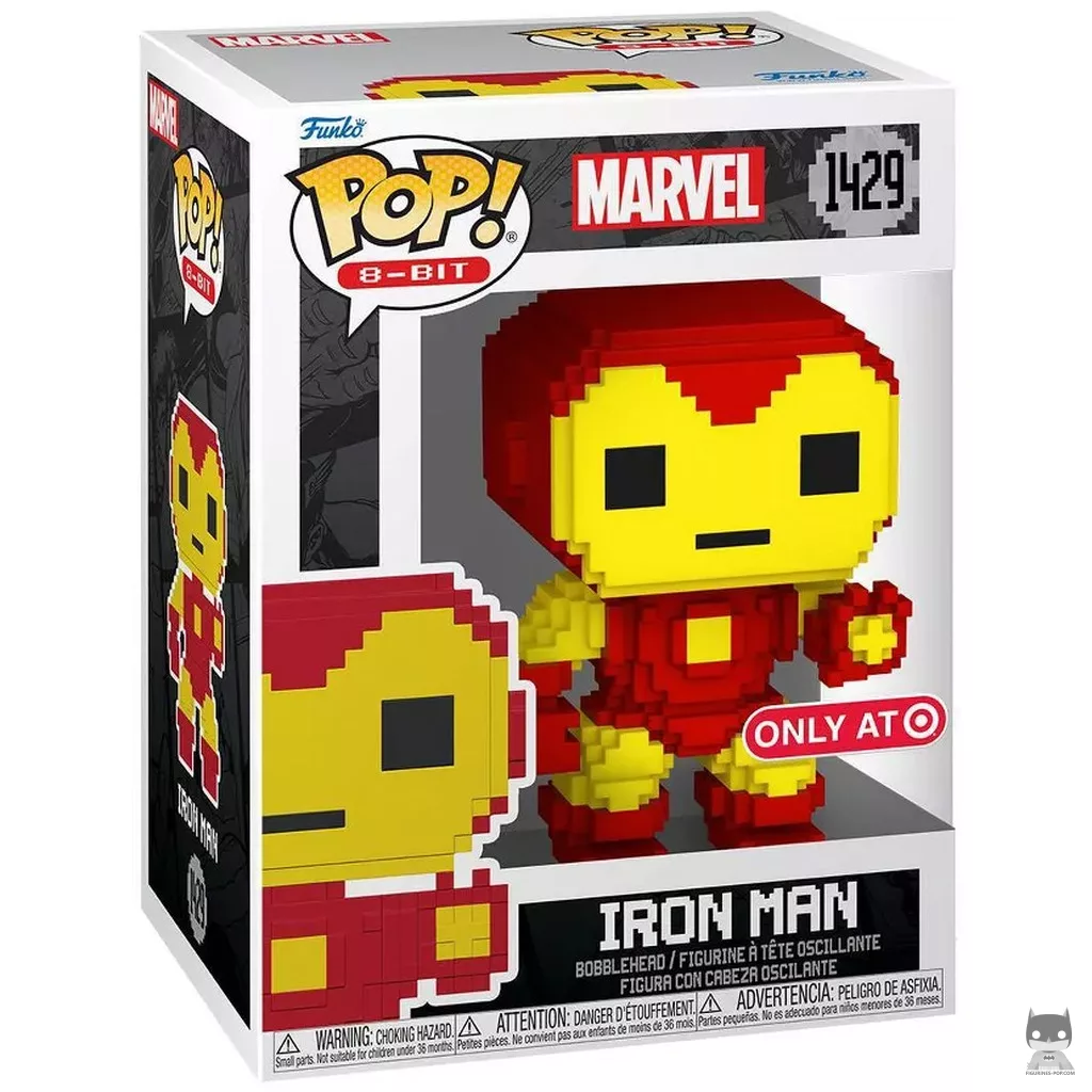 Figurine Funko POP Iron Man (8-Bit) avec boîte