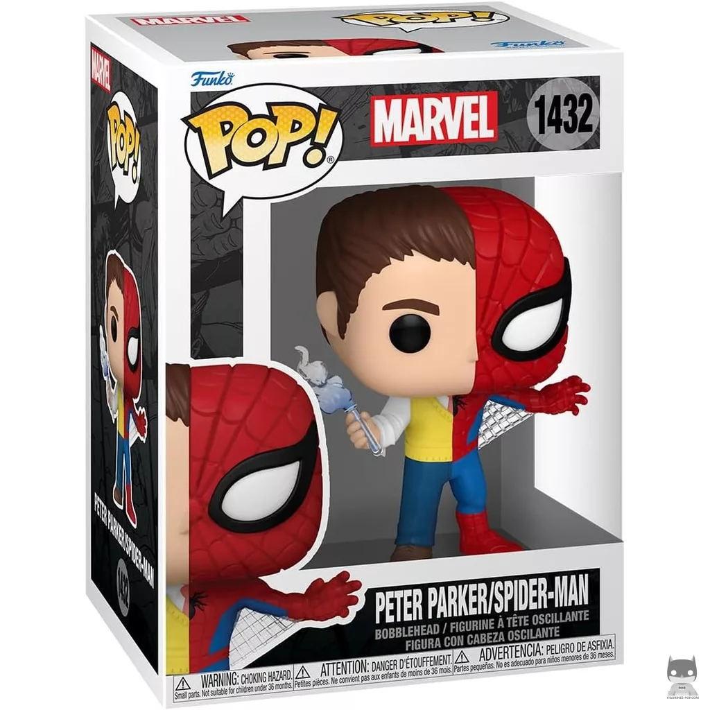 Figurine Funko POP Peter Parker / Spider-Man (Split) avec boîte