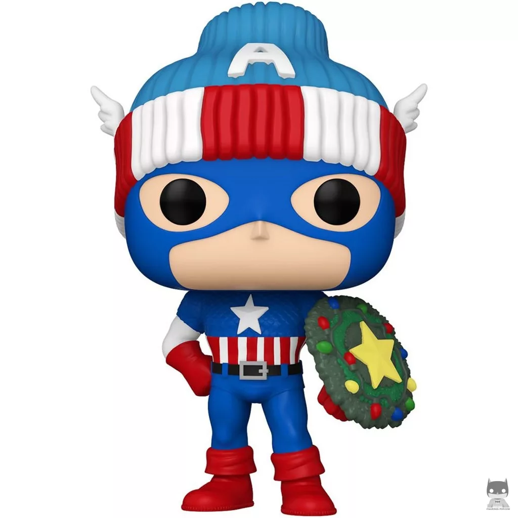 Figurine Funko POP Captain America (Noël) (Marvel Comics)