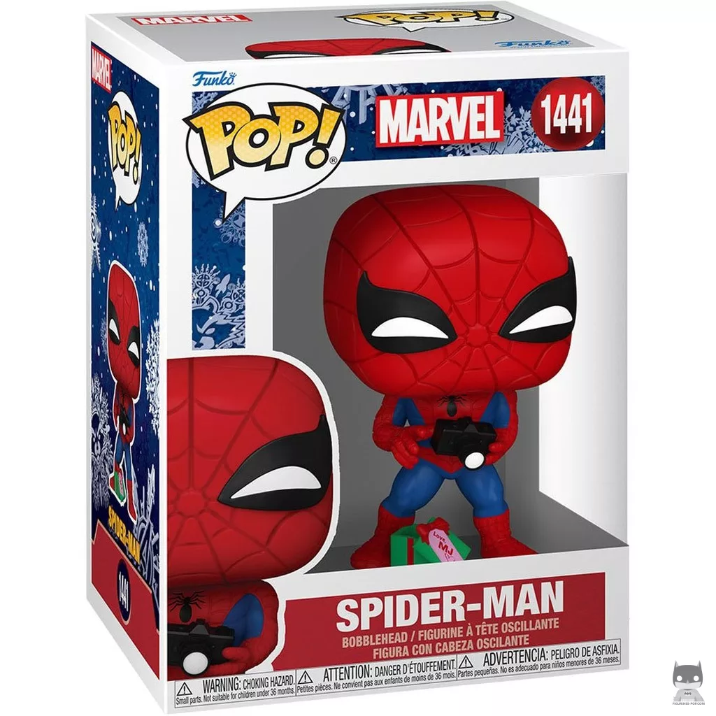 Figurine Funko POP Spider-Man (Noël) avec boîte