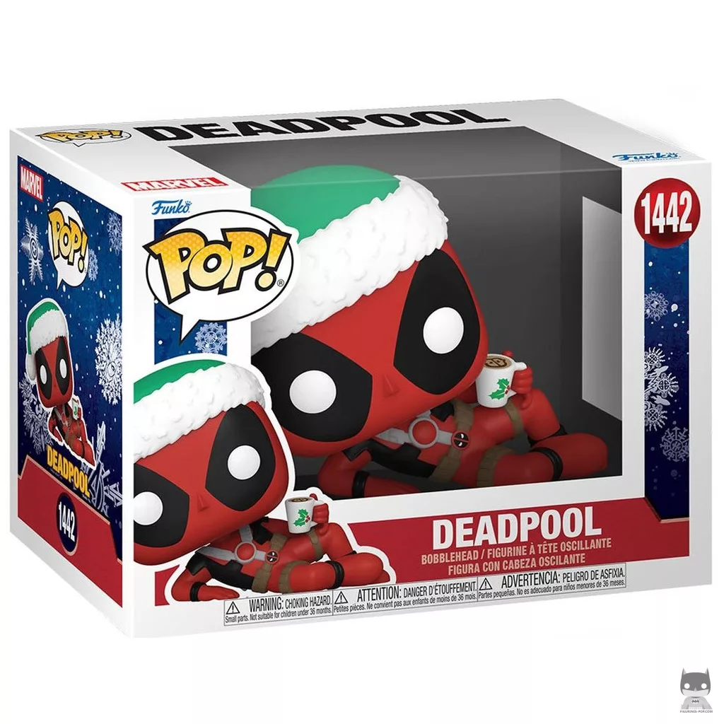 Figurine Funko POP Deadpool (Noël) avec boîte