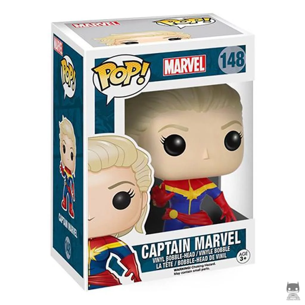 Figurine Funko POP Captain Marvel (Sans Masque) avec boîte