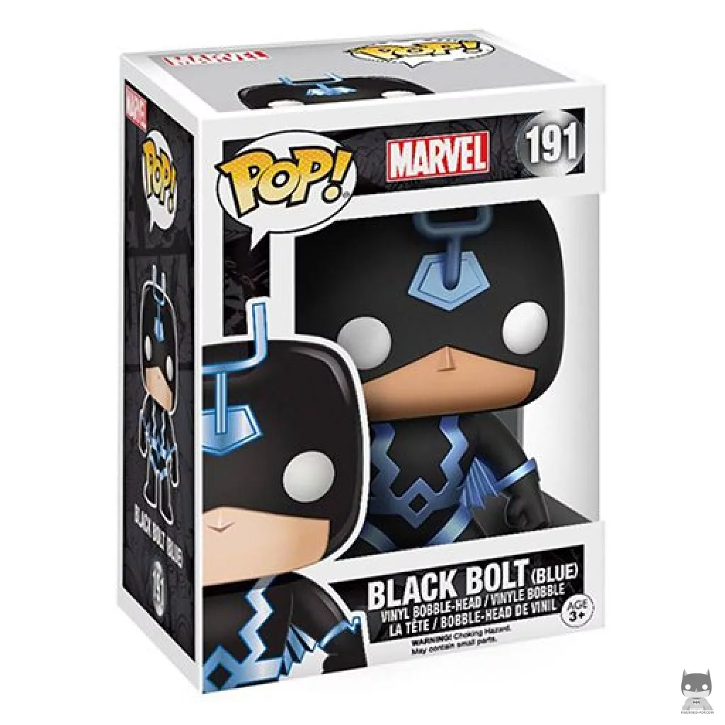 Figurine Funko POP Black Bolt (Bleu) avec boîte