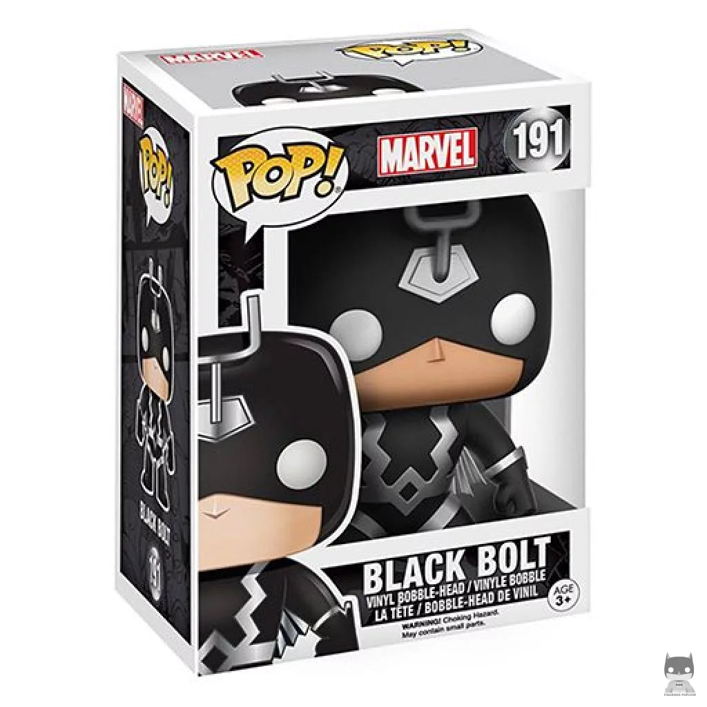 Figurine Funko POP Black Bolt (Noir) avec boîte