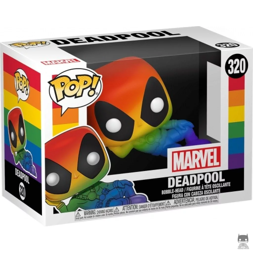 Figurine Funko POP Deadpool (Rainbow) avec boîte