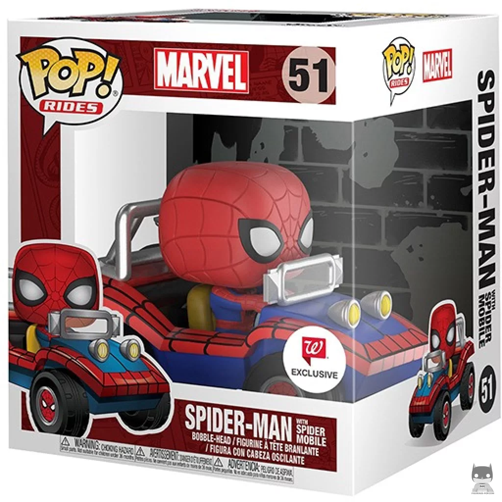 Figurine Funko POP Spider-Man (avec Spidermobile) avec boîte