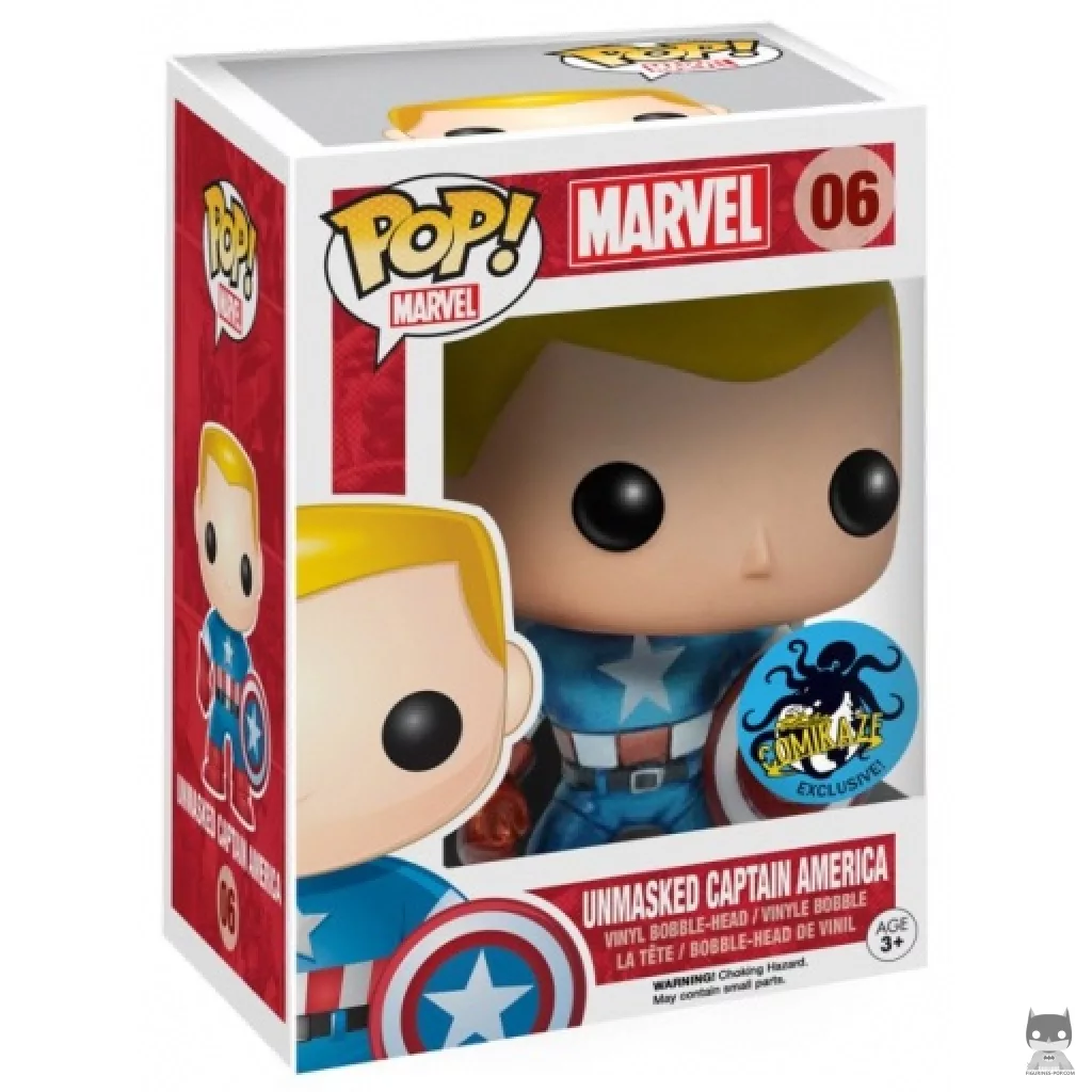 Figurine Funko POP Captain America (Metallic) avec boîte