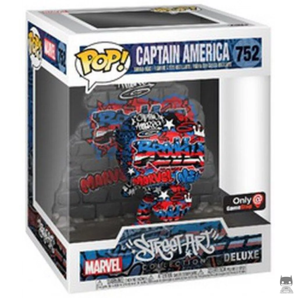 Figurine Funko POP Captain America Street Art avec boîte