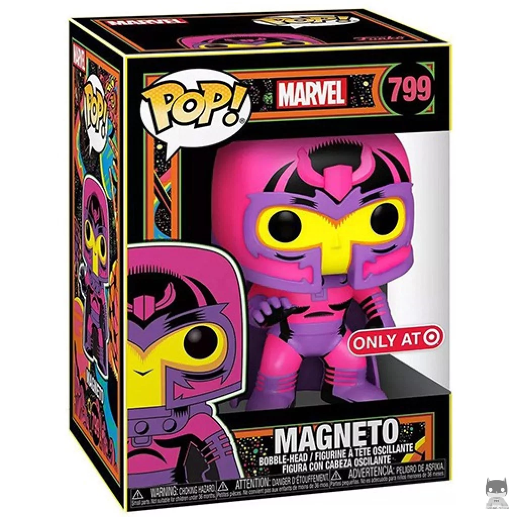 Figurine Funko POP Magneto (Black Light) avec boîte