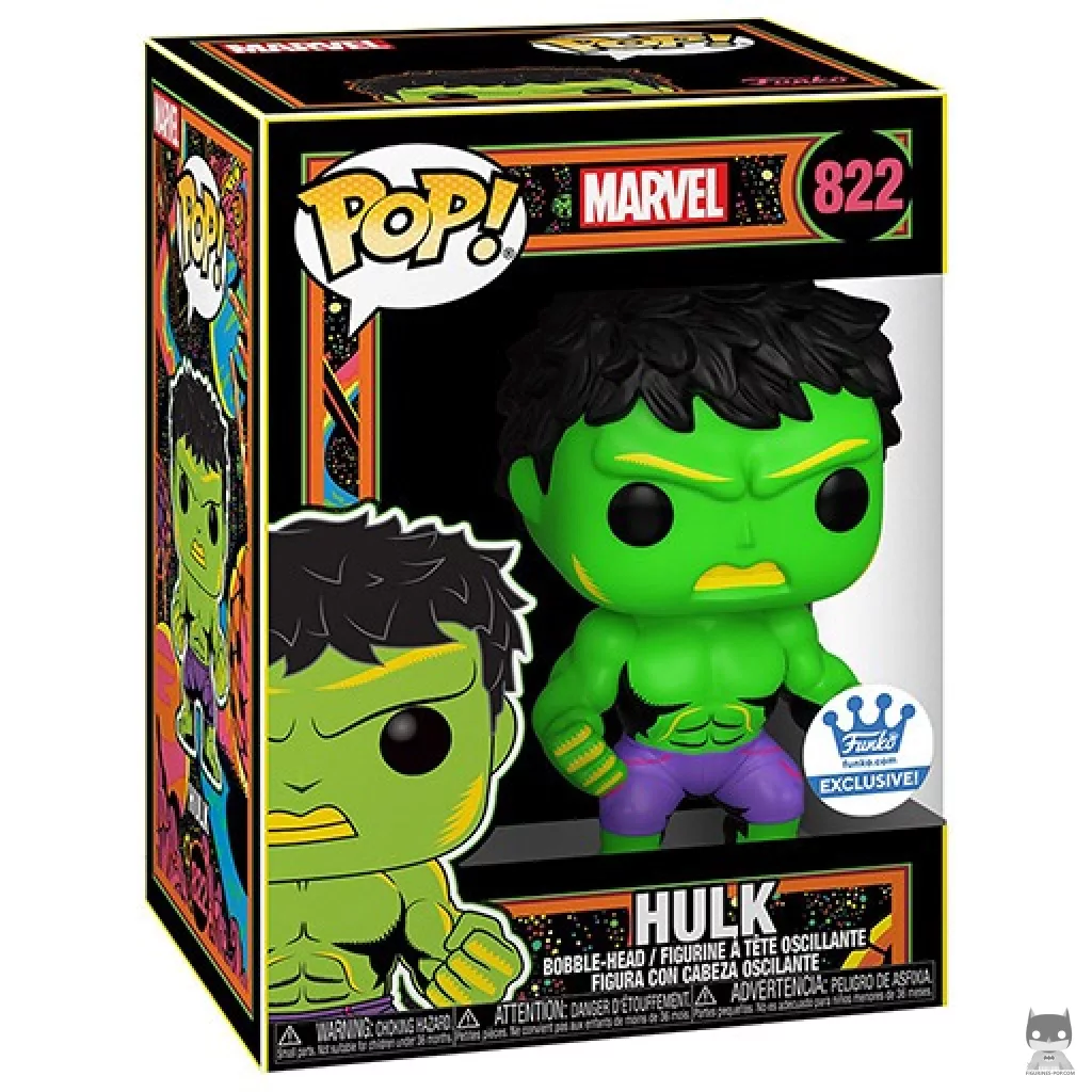 Figurine Funko POP Hulk (Blacklight) avec boîte