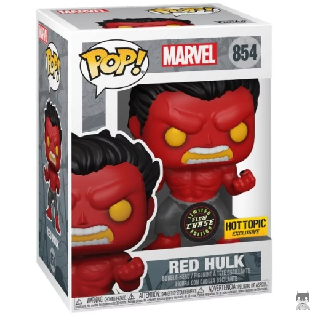 Figurine Funko POP Red Hulk (Chase) avec boîte