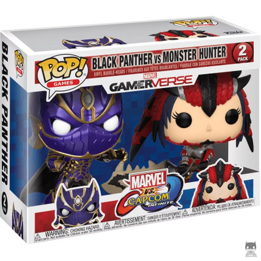 Figurine Funko POP Black Panther vs MonsterHunter avec boîte