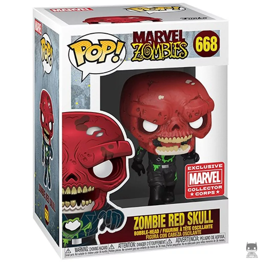 Figurine Funko POP Red Skull Zombie avec boîte