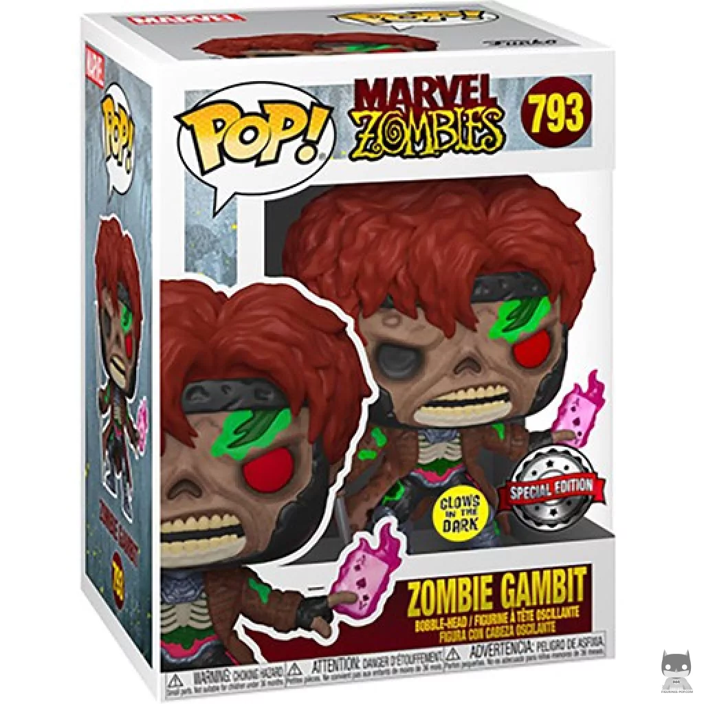 Figurine Funko POP Gambit Zombie avec boîte