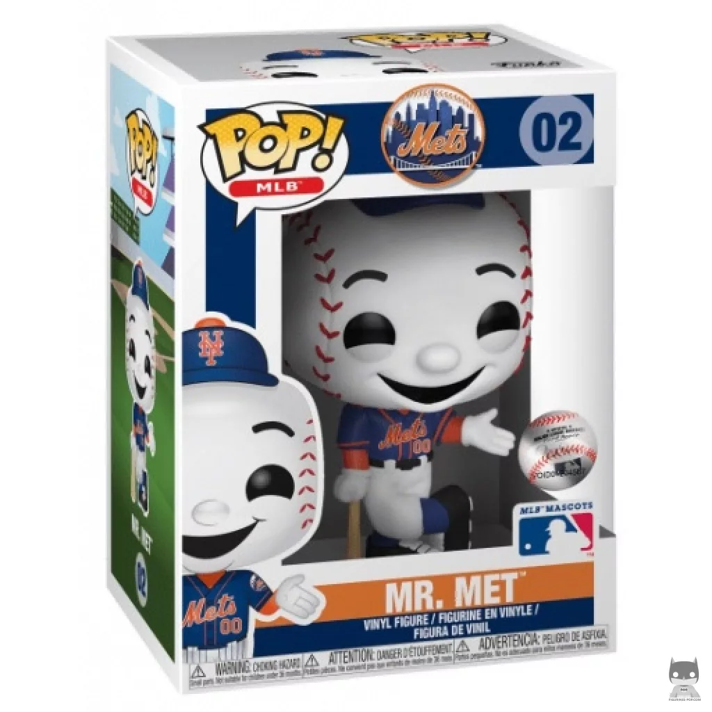 Figurine Funko POP Mr. Met (Bleu) avec boîte