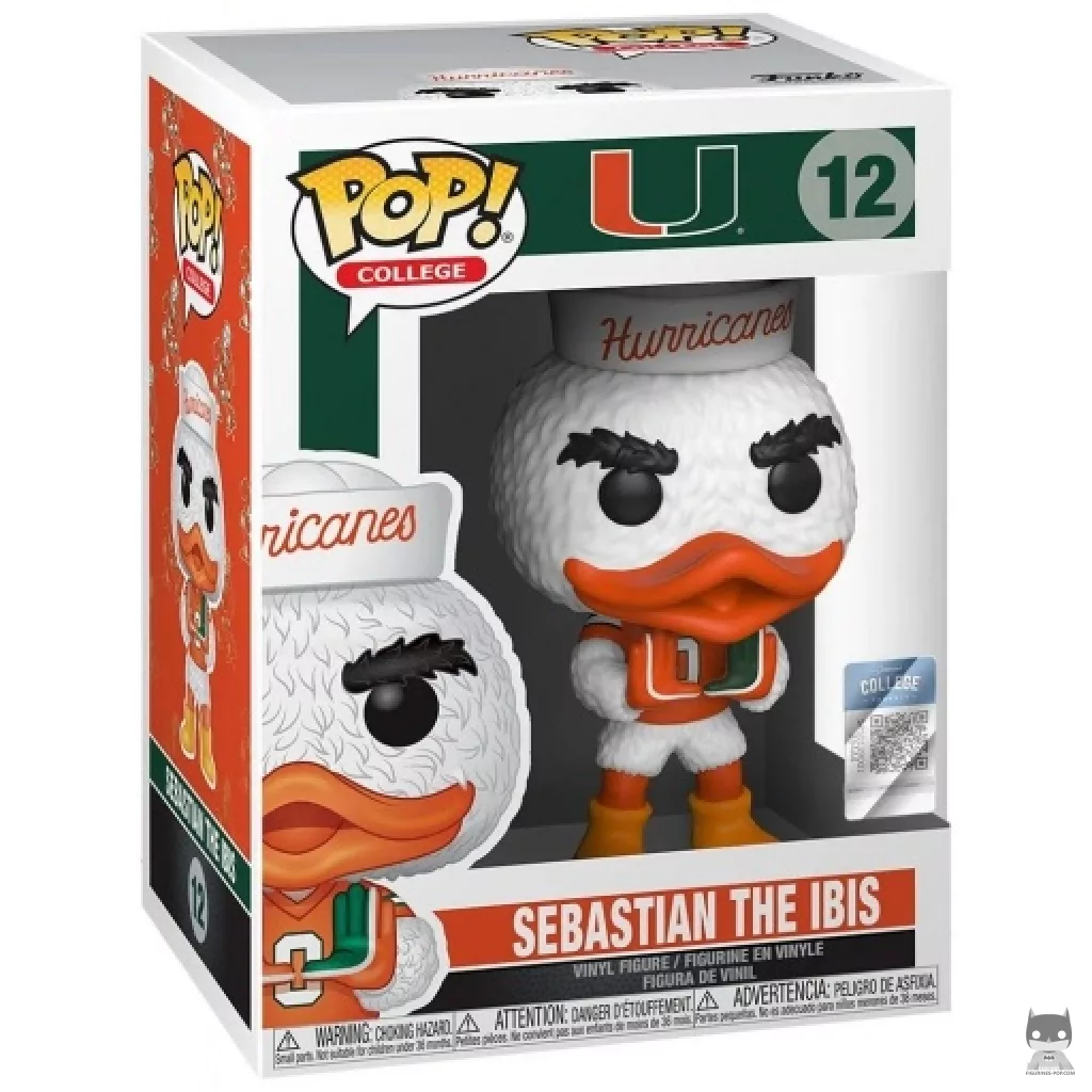 Figurine Funko POP Sebastian the Ibis (University of Miami) avec boîte