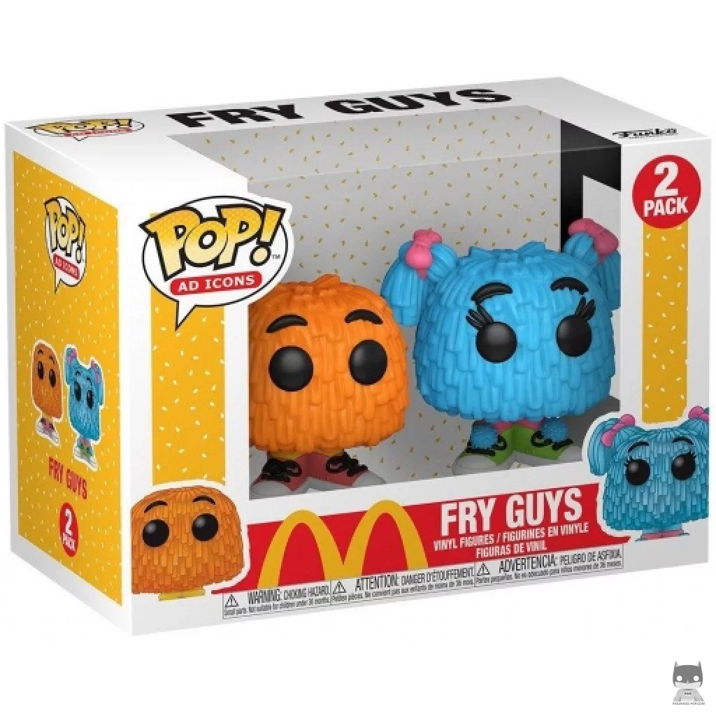 Figurine Funko POP Fry Guys (Orange & Bleu) avec boîte