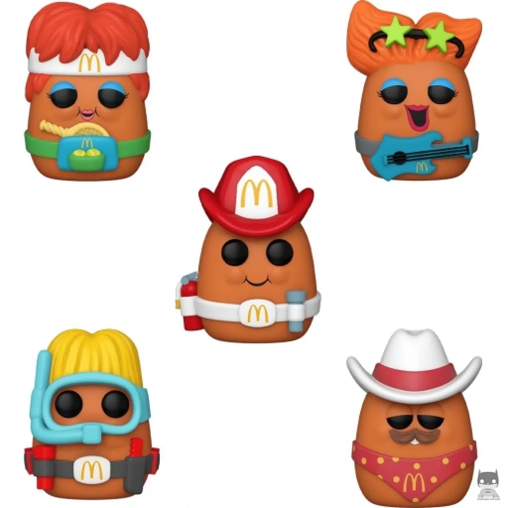 Figurine Funko POP Scuba McNugget, Tennis McNugget, Fireman McNugget, Rockstar McNugget & Cowboy McNugget (McDonald's)