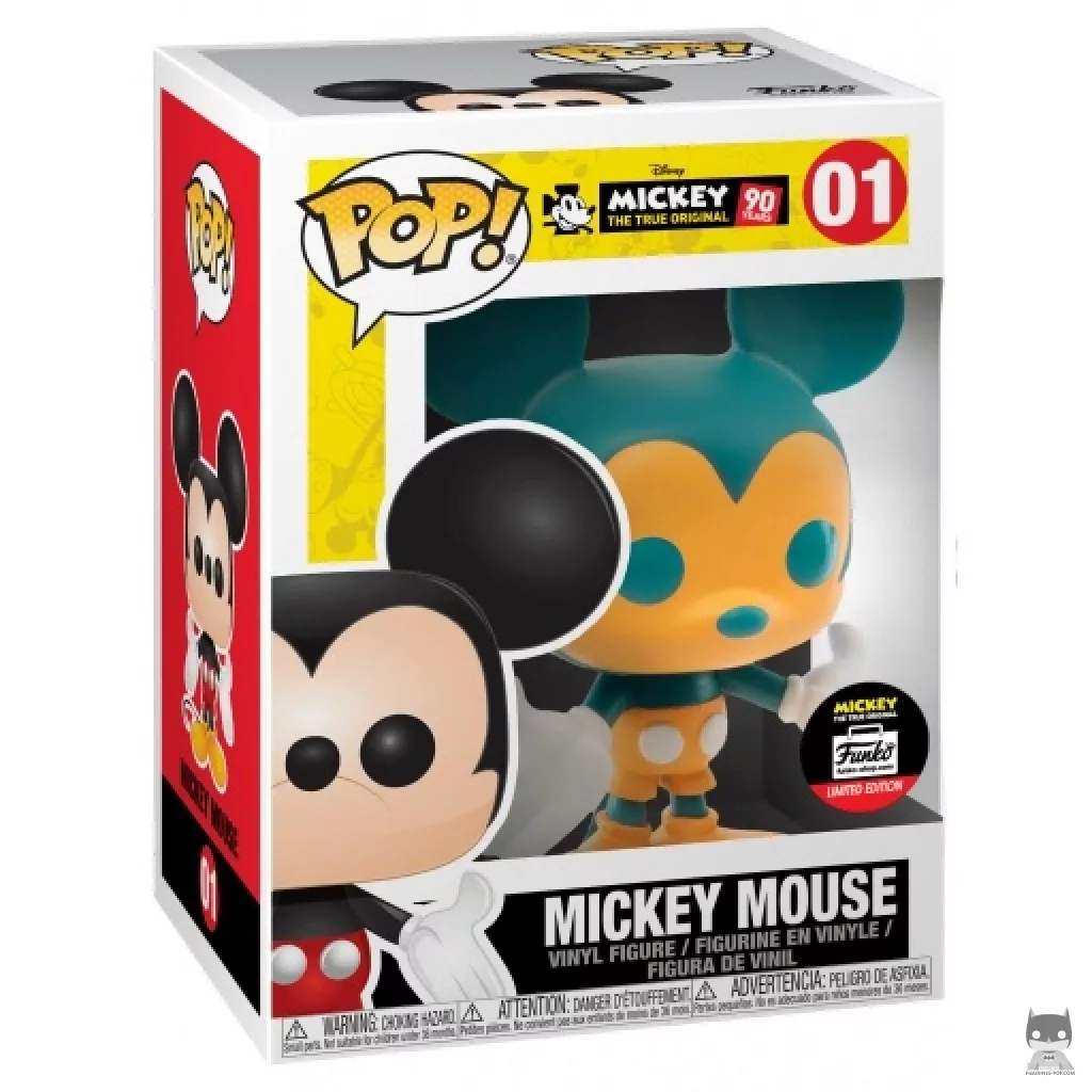 Figurine Funko POP Mickey Mouse (Orange & Bleu ciel) avec boîte