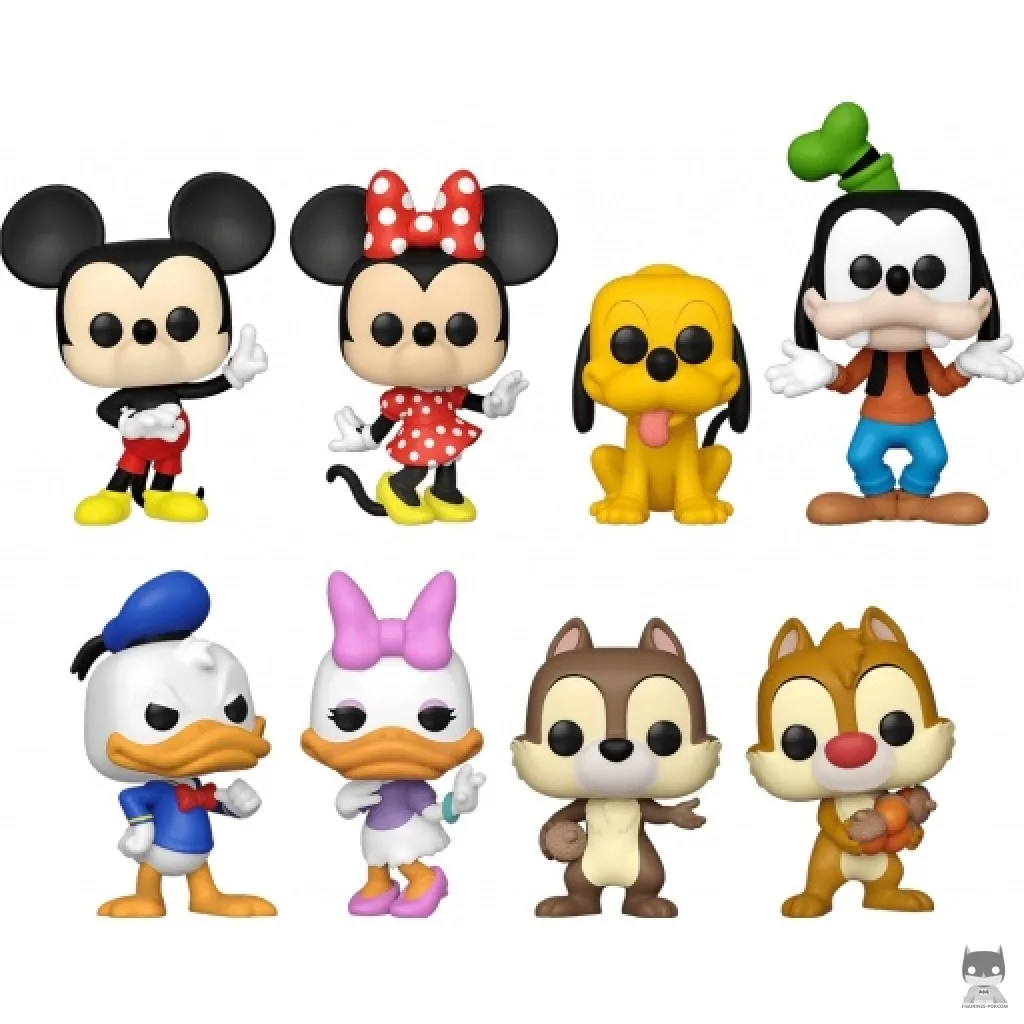 Figurine Funko POP Mickey Mouse, Minnie Mouse, Pluto, Dingo, Donald Duck, Daisy Duck, Tic & tac (Mickey Mouse & ses Amis)