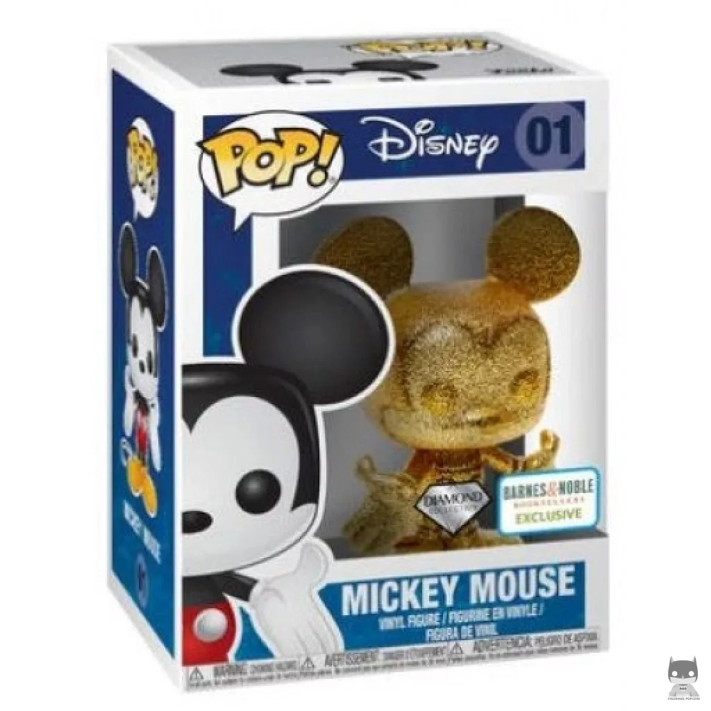 Figurine Funko POP Mickey Mouse (Gold & Diamond Glitter) avec boîte