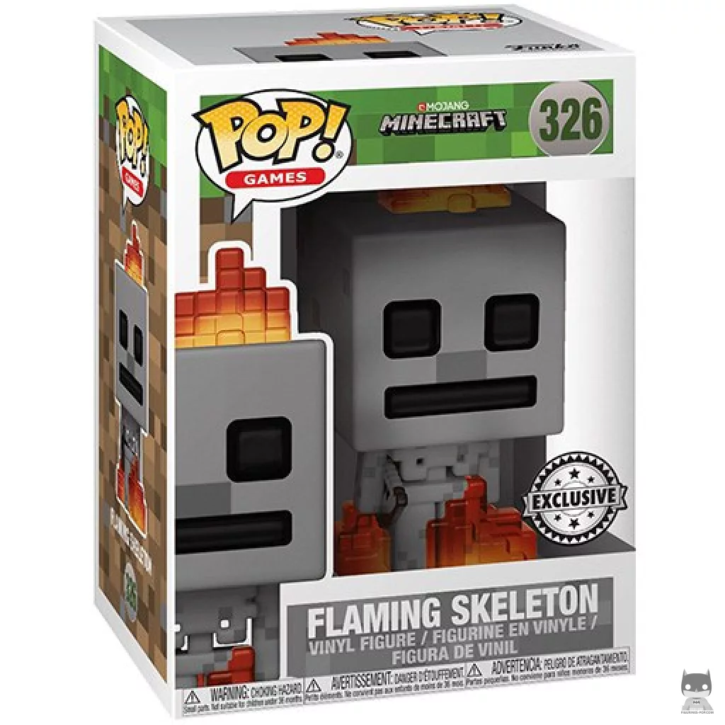 Figurine Funko POP Skeleton en Feu avec boîte
