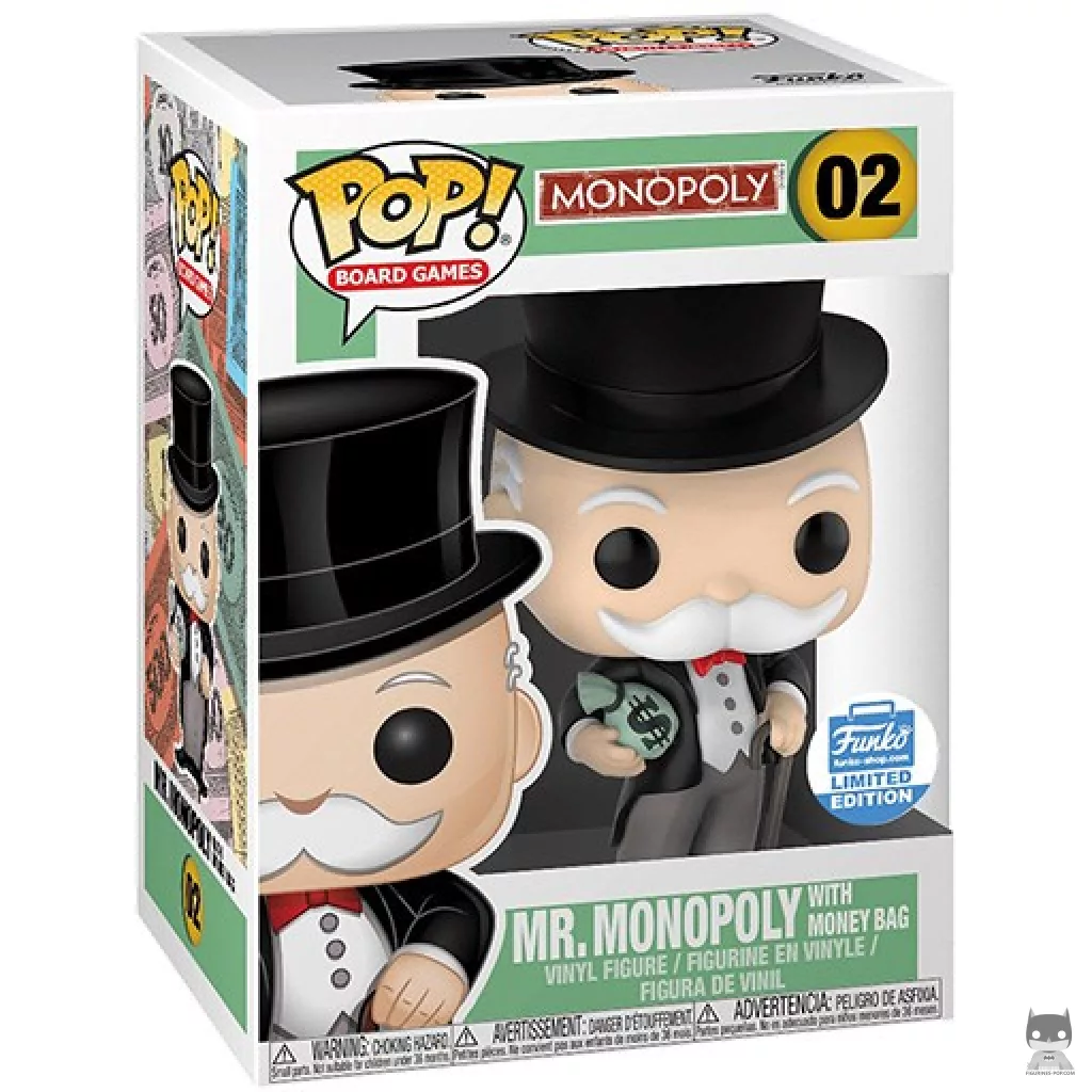 Figurine Funko POP Mr Monopoly avec Sac d'Argent avec boîte