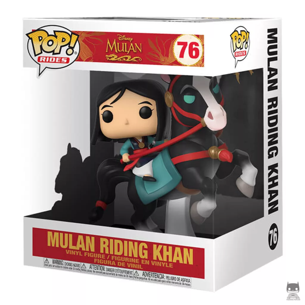 Figurine Funko POP Mulan chevauchant Khan avec boîte