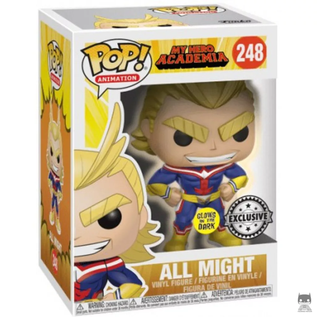 Figurine Funko POP All Might (Glow in the Dark) avec boîte