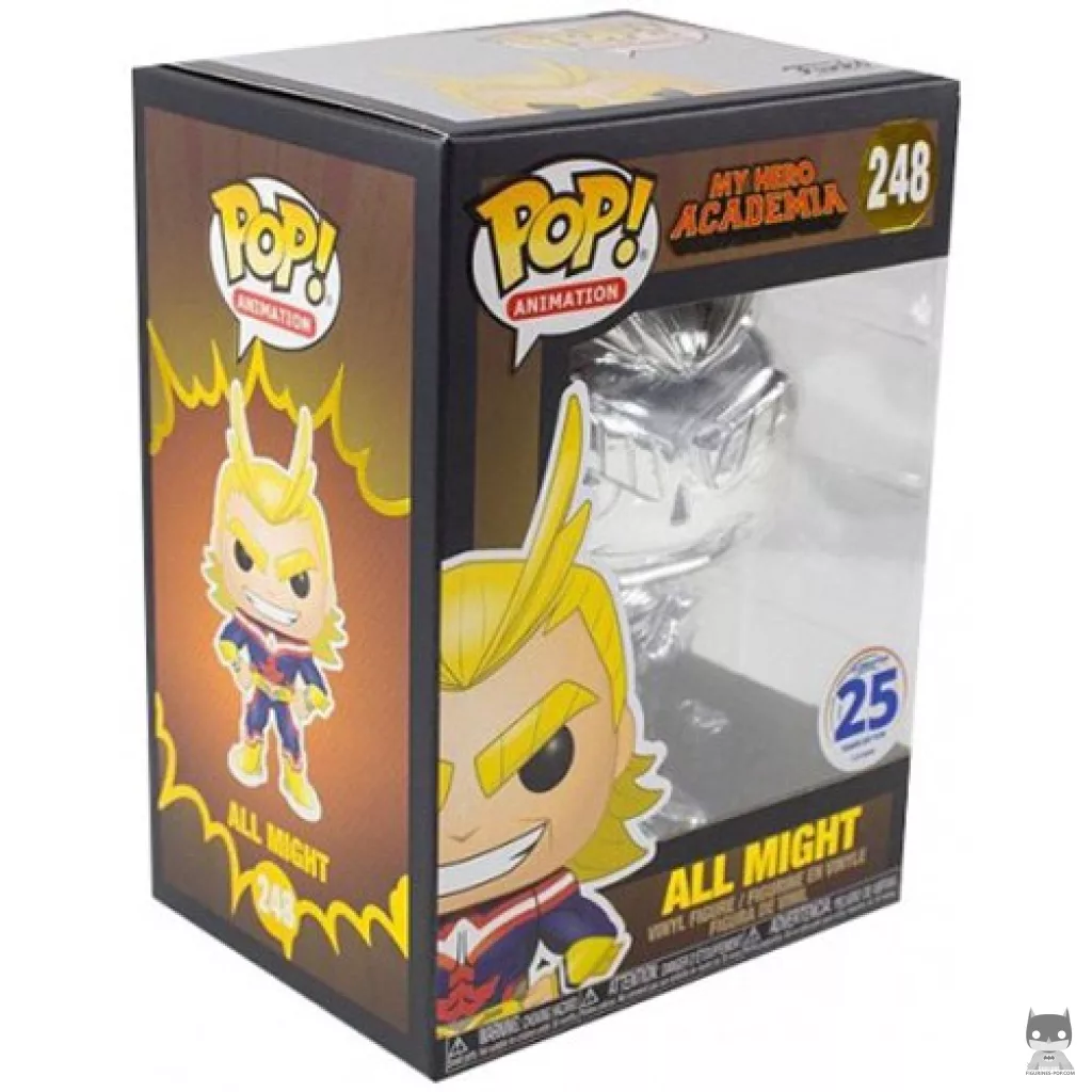 Figurine Funko POP All Might (Silver Chrome) avec boîte